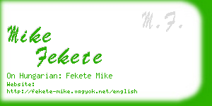 mike fekete business card